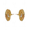 Pearl & Multicolor S Studded Globe Shape Festive Earrings FE-1138