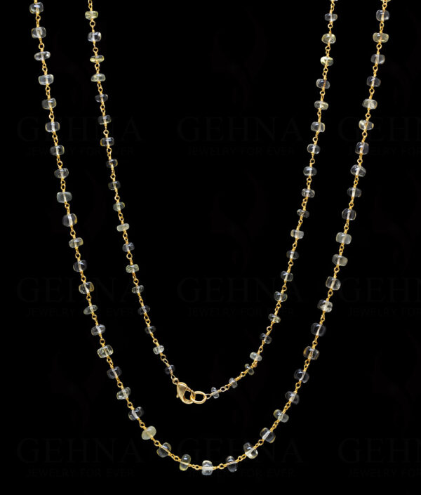 Lemon Topaz Gemstone Bead Chain  In.925 Sterling Silver CS-1138