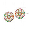Pearl & Multicolor S Studded Globe Shape Festive Earrings FE-1138