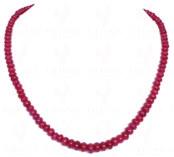 Ruby Gemstone Round Cabochon Bead Strand NP-1139