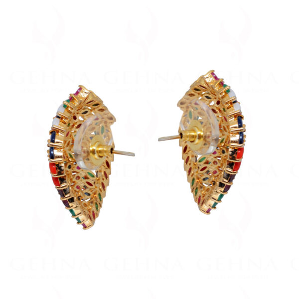 Ruby, Emerald & Multicolor S Studded Festive Earrings FE-1139