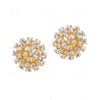 White Topaz Studded Gold Plated Festive Earring FE-1140