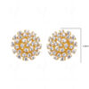 White Topaz Studded Gold Plated Festive Earring FE-1140