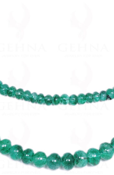 Emerald Gemstone Round Cabochon Bead String NP-1141