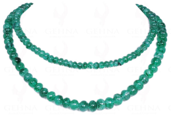 Emerald Gemstone Round Cabochon Bead String NP-1141