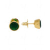 Emerald Studded Round Shape Festive Earrings FE-1141