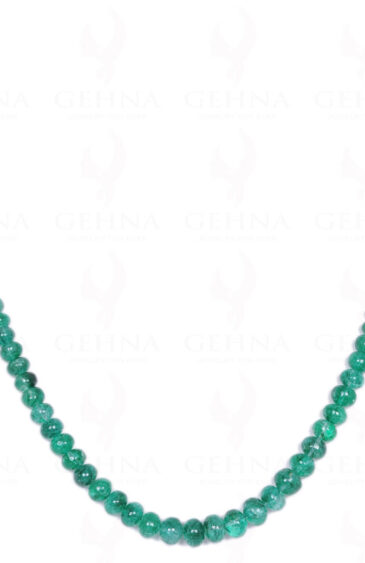 Emerald Gemstone Round Cabochon Bead String NP-1141