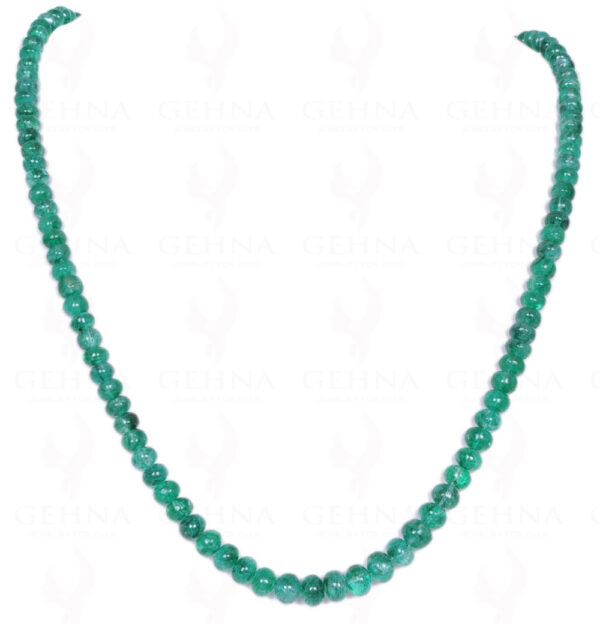 Emerald Gemstone Round Cabochon Bead String NP-1141