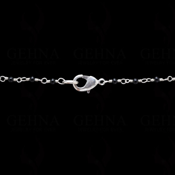 Onyx & Chalcedony Gemstone Chain Knotted In.925 Sterling Silver CS-1142