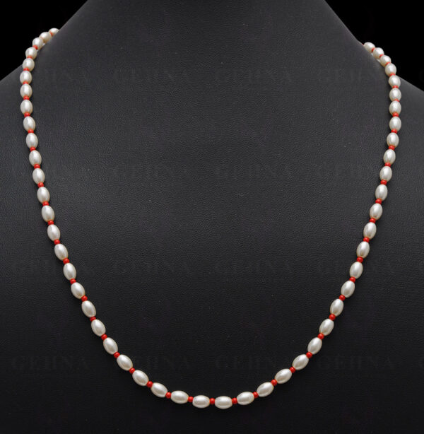 Pearl & Jasper Gemstone Beaded Necklace NM-1143