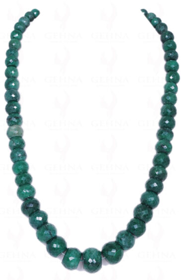 Natural Emerald Gemstone Faceted Bead Necklace NP-1144