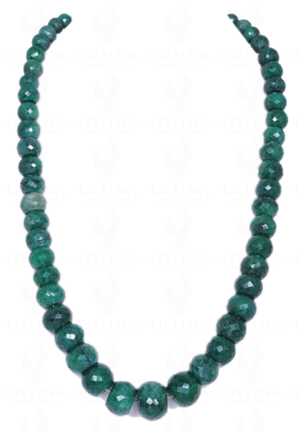 Natural Emerald Gemstone Faceted Bead Necklace NP-1144