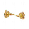 Ruby, Pearl & Emerald Studded Flower Shape Earrings FE-1145