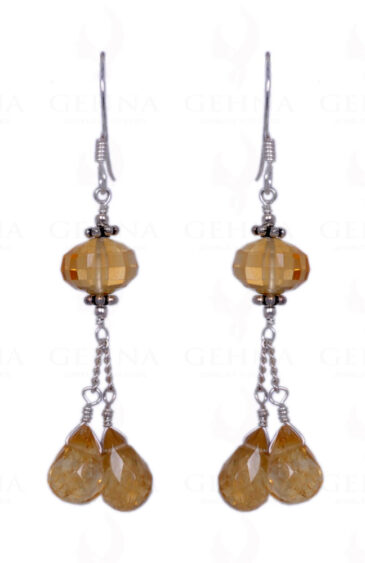 Citrine Gemstone Earrings Made In .925 Sterling Silver ES-1147