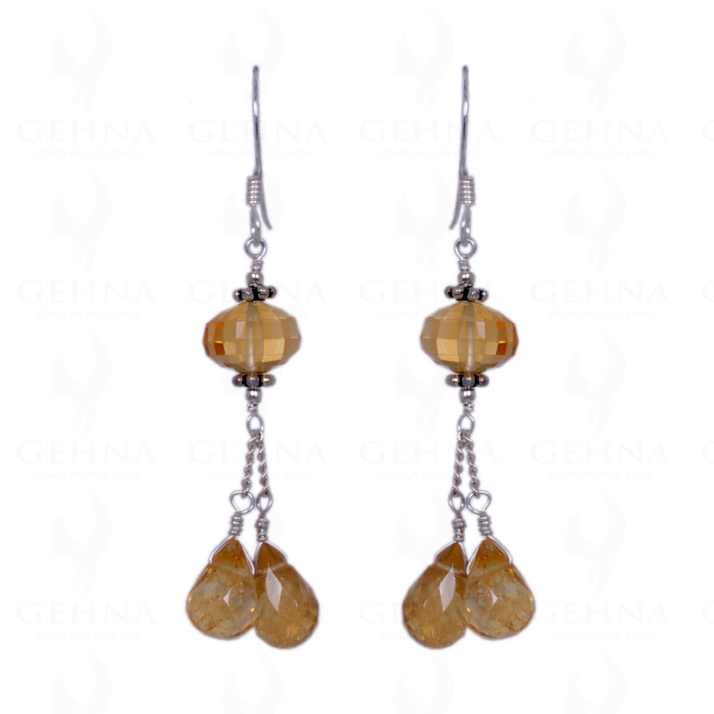 Citrine Gemstone Earrings Made In .925 Sterling Silver ES-1147