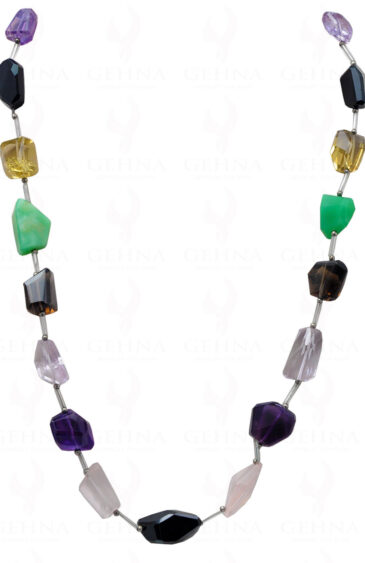 Amethyst, Citrine, Chrysoprase, Smoky Topaz & Rose Quartz Bead Strand NS-1147