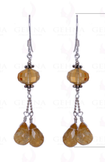 Citrine Gemstone Earrings Made In .925 Sterling Silver ES-1147