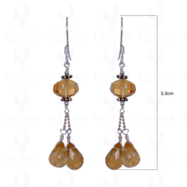 Citrine Gemstone Earrings Made In .925 Sterling Silver ES-1147