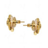 Ruby & Emerald Studded Gold Plated Star Shape Earrings FE-1149