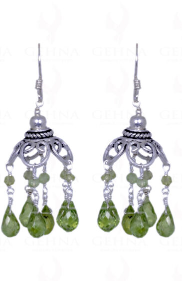 Peridot Gemstone Earrings Made In .925 Sterling Silver ES-1150