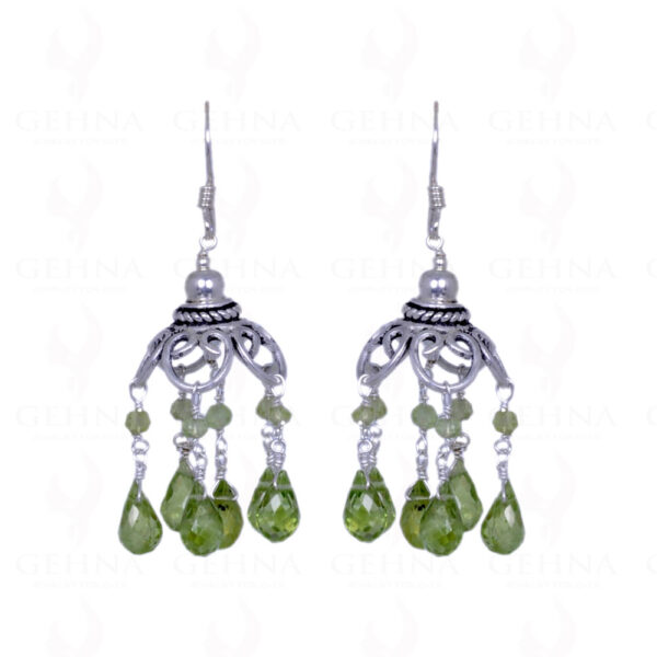 Peridot Gemstone Earrings Made In .925 Sterling Silver ES-1150