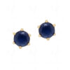 Blue Sapphire Studded Round Shape Festive Earrings FE-1155