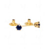 Blue Sapphire Studded Round Shape Festive Earrings FE-1155