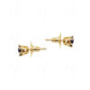 Blue Sapphire Studded Round Shape Festive Earrings FE-1155