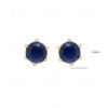 Blue Sapphire Studded Round Shape Festive Earrings FE-1155
