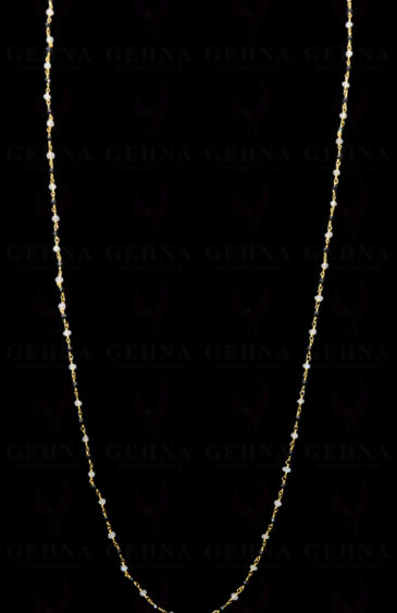 Black Spinel & Moonstone Faceted Bead Chain .925 Sterling Silver CS-1156