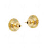 White Pearl & Emerald Studded Round Shape Festive Earrings FE-1156