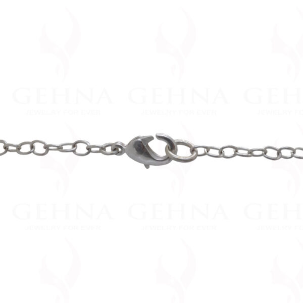 Cherry Color Chalcedony Gemstone Drops Linked In Chain .925 Solid Silver CS-1157