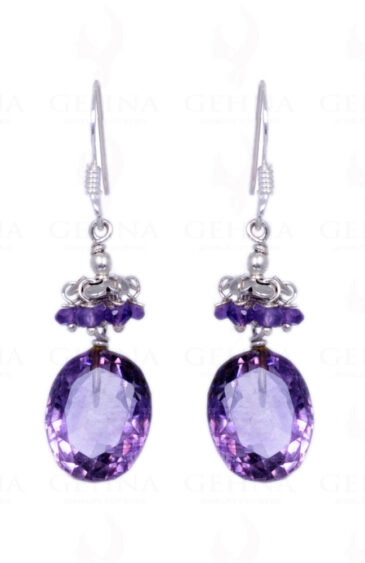 Amethyst Gemstone Earrings Made In .925 Sterling Silver ES-1158