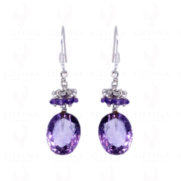 Amethyst Gemstone Earrings Made In .925 Sterling Silver ES-1158