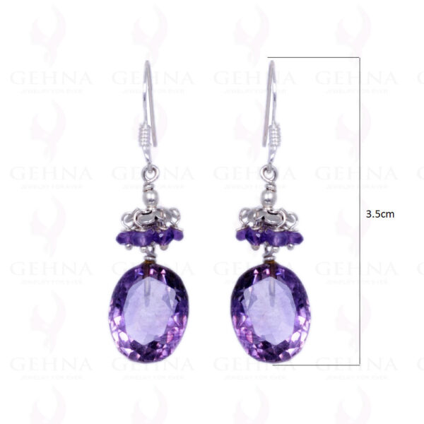 Amethyst Gemstone Earrings Made In .925 Sterling Silver ES-1158