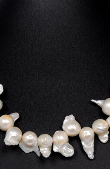 Fancy Baroque Shape Freshwater Pearl Bead Necklace NM-1158