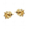 Pearl & Blue Sapphire Studded Flower Shape Earrings FE-1159