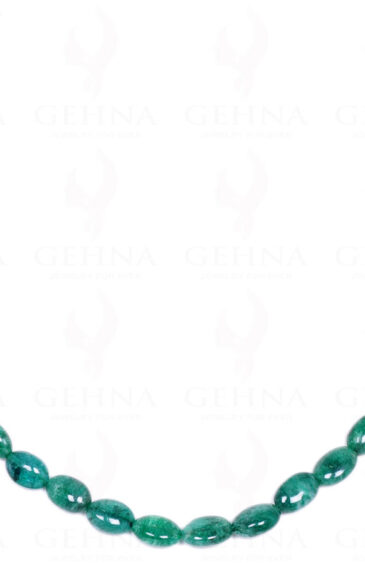 Emerald Gemstone Oval Shaped Cabochon Bead Strand NP-1160