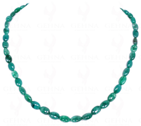 Emerald Gemstone Oval Shaped Cabochon Bead Strand NP-1160