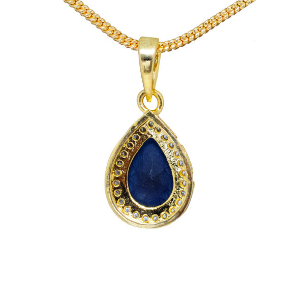 Blue Sapphire & Classic Topaz Studded Pendant & Earring Set FP-1160