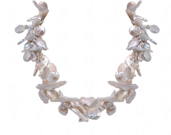 Freshwater Pearls Fancy Shaped Single Row Necklace NM-1164