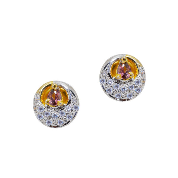 Elegant Garnet & Classic Topaz Studded Pendant & Earring Set FP-1164