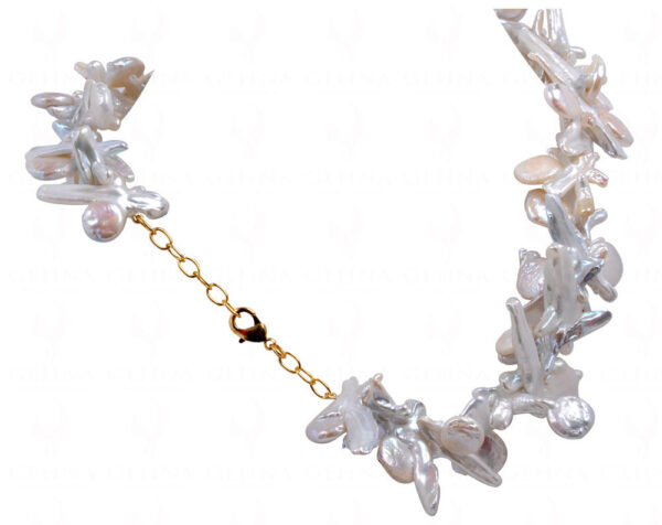 Freshwater Pearls Fancy Shaped Single Row Necklace NM-1164