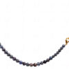 Fresh Water Round Shape 56 Mm Grey Pearl Necklace NM-1165