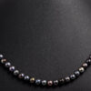 Fresh Water Round Shape 56 Mm Grey Pearl Necklace NM-1165