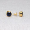 Dreamy Blue Sapphire Studded Globe Shape Top Earrings FE-1166