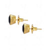 Dreamy Blue Sapphire Studded Globe Shape Top Earrings FE-1166