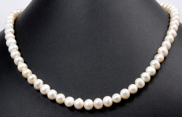 Fresh Water Round Shaped Pearl Necklace NM-1167