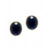 Blue Sapphire Studded Globe Shape Earrings FE-1168