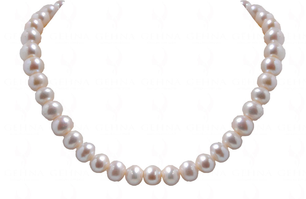 Fresh Water Round Shaped 12 Mm Pearl Necklace NM-1168